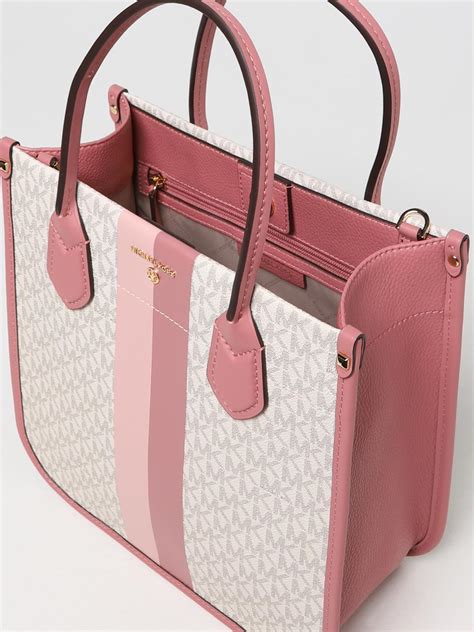 michael kors pink and white handbag|michael kors pink suitcase.